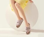 Women's Fluff Slippers Plantar Fasciitis Arch Support Platform Slippers Ladies Fashion Open Toe Faux Fur Sliders Womens House Slipper Size 6-12 - Image 2