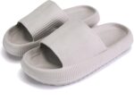 Slippers for Women and Men, Pillow House Slippers Shower Shoes Indoor Slides Bathroom Sandals, Ultimate Comfort, Lightweight, Thick Sole, Non-Slip, Easy to Clean