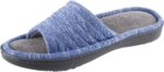 Women's Premium Knit Slide Slippers - Moisture-Wicking Lining, Rubber Indoor/Outdoor Sole - Machine Washable House Shoes