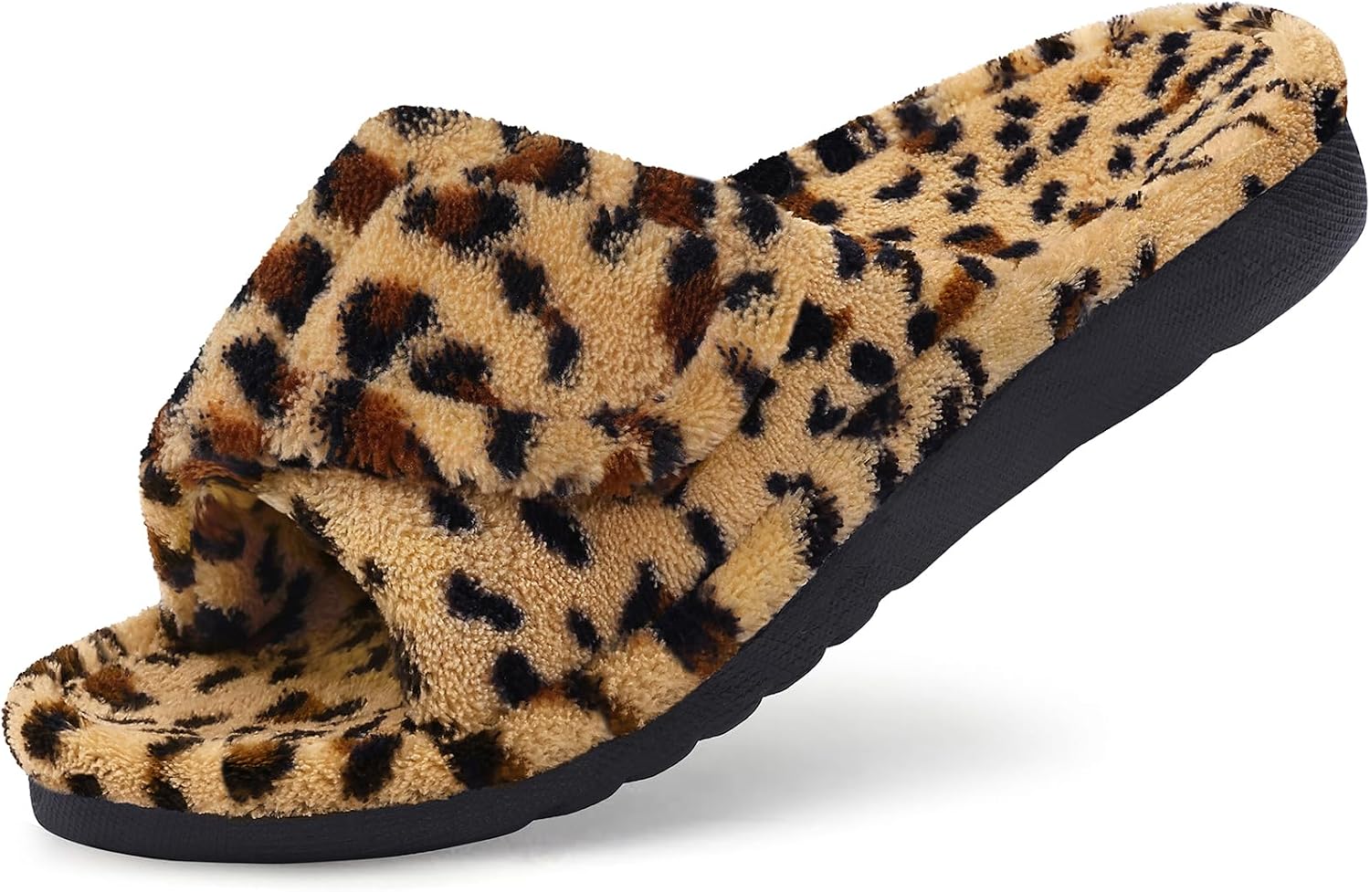 71IZsDHU6gL._AC_SL1500_.jpg Women's Orthopedic Slippers with Arch Support Adjustable Open Toe House Shoes for Plantar Fasciitis - Image 1