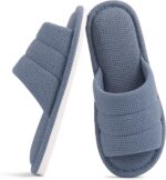 Summer House Slippers for Women Men Breathable Waffle Indoor Slippers Slip-on Open Toe Home Shoes